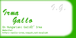 irma gallo business card